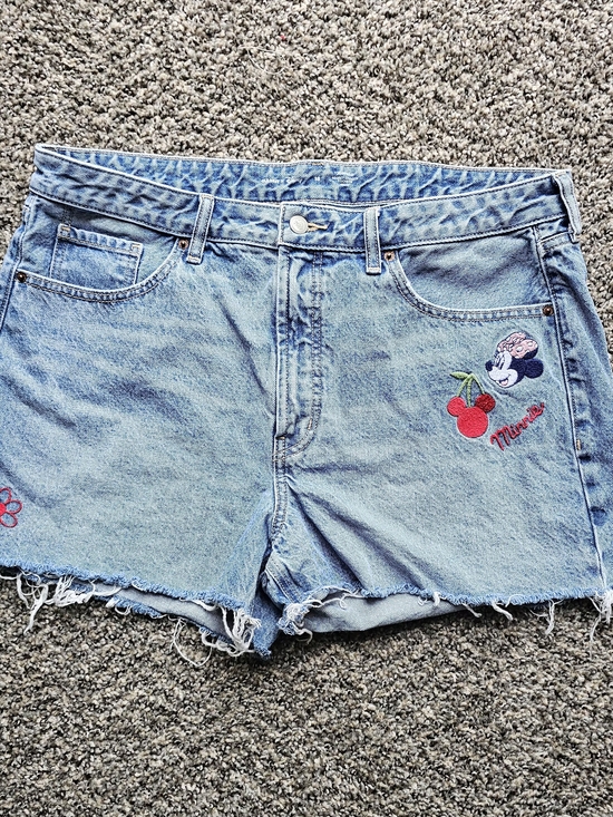 Pants - Old Navy Light Blue Denim Women's Shorts with Minnie Embroidery